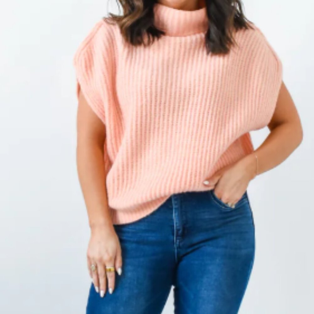 By Together Peach Sweater - New with Tags - Size large